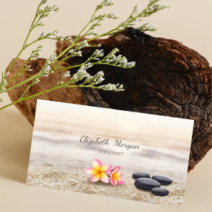 Psycholoog Therapeut Zen Stenen,Bloemen Visitekaartje