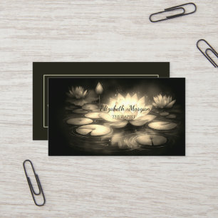 Psycholoog therapeut zen stenen, gouden lotus visitekaartje