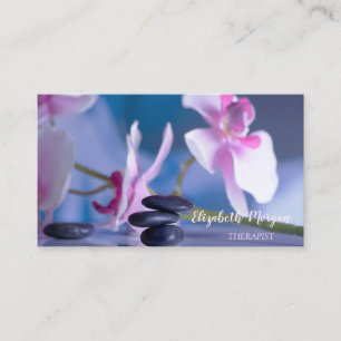 Psycholoog Therapeut Zen,Stenen, Orchidee Visitekaartje