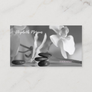 Psycholoog Therapeut Zen,Stenen, Orchidee Visitekaartje