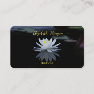 Psycholoog Therapeut Zen,Witte Lotus Bloem Visitekaartje