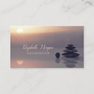 Psycholoog Therapeut Zen, Zonsondergang, Yoga Visitekaartje