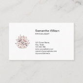 Psycholoog Therapie Counselor Psychiatrist Brain Visitekaartje (Achterkant)