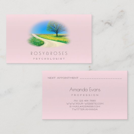 Psycholoog Therapist Appointment Card Afsprakenkaartje (Voorkant / Achterkant)