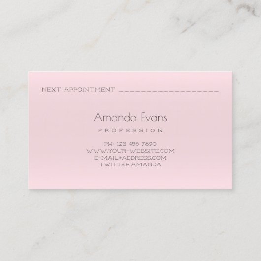 Psycholoog Therapist Appointment Card Afsprakenkaartje (Achterkant)