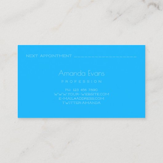 Psycholoog Therapist Appointment Card Blue Tree Afsprakenkaartje (Achterkant)