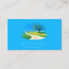 Psycholoog Therapist Appointment Card Blue Tree Afsprakenkaartje