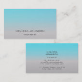 Psycholoog Therapist Couch Ombre Blue Gray Visitekaartje (Voorkant / Achterkant)