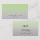 Psycholoog Therapist Couch Ombre Green Grey Visitekaartje (Voorkant / Achterkant)