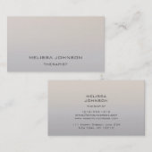 Psycholoog Therapist Couch Ombre Ivory Gray Visitekaartje (Voorkant / Achterkant)