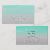 Psycholoog Therapist Couch Ombre Mint Gray Visitekaartje (Voorkant / Achterkant)