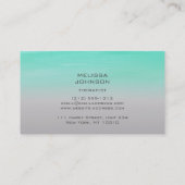 Psycholoog Therapist Couch Ombre Mint Gray Visitekaartje (Achterkant)