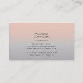 Psycholoog Therapist Couch Ombre Peach Gray Visitekaartje (Achterkant)