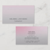Psycholoog Therapist Couch Ombre Pink Gray Visitekaartje (Voorkant / Achterkant)