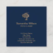 Psycholoog Therapist Counselor Psychiatrist Bus Vierkante Visitekaartje (Achterkant)