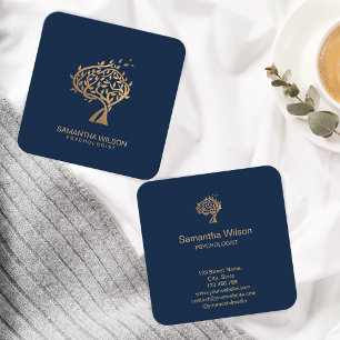 Psycholoog Therapist Counselor Psychiatrist Bus Vierkante Visitekaartje