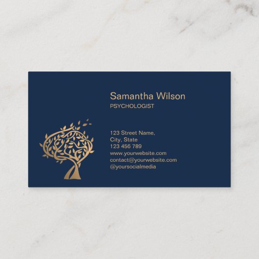 Psycholoog Therapist Counselor Psychiatrist Bus Visitekaartje (Achterkant)