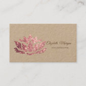 Psycholoog Therapist, Glitter Lotus, Yoga Visitekaartje (Voorkant)