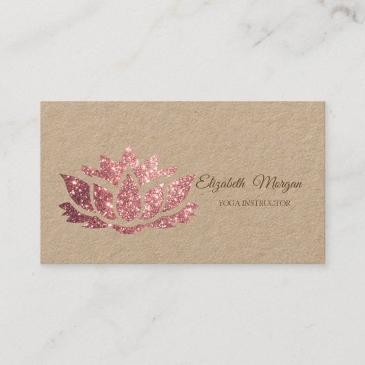 Psycholoog Therapist, Glitter Lotus, Yoga Visitekaartje (Voorkant)