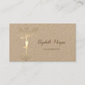 Psycholoog Therapist, Gold Tree Silhouette, Yoga Visitekaartje (Voorkant)