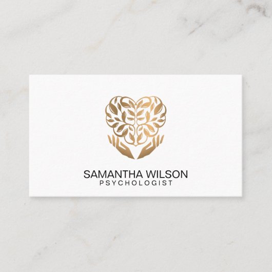 Psycholoog Therapist Psychiatrist QR Code Busine Visitekaartje (Voorkant)