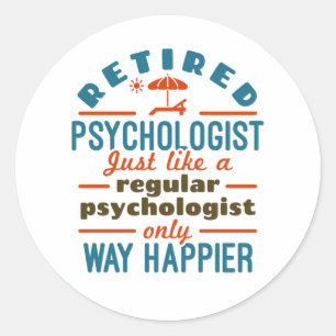 Psycholoog Therapist Retirement Geluk in ruste Ronde Sticker