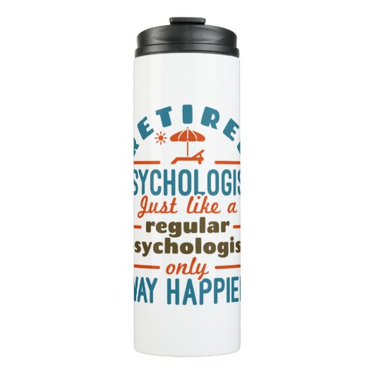 Psycholoog Therapist Retirement Geluk in ruste Thermosbeker (Voorkant)