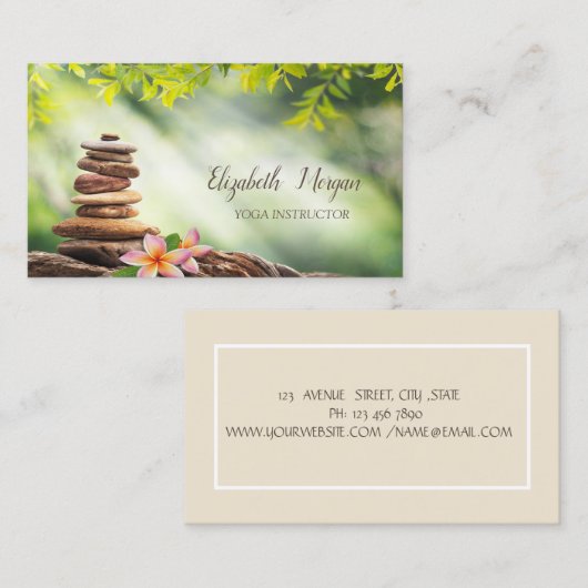 Psycholoog Therapist,Stenen,Landschap Visitekaartje (Voorkant / Achterkant)