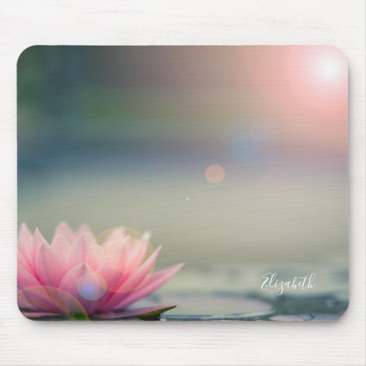 Psycholoog Therapist Zen Lotus Flower Landschap Muismat (Voorkant)