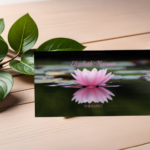 psycholoog Therapist Zen, Lotus Flower Visitekaartje