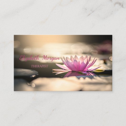 Psycholoog Therapist Zen, Lotus Lake Visitekaartje (Voorkant)