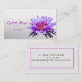 psycholoog Therapist Zen, Paarse Lotus Flower Visitekaartje (Voorkant / Achterkant)