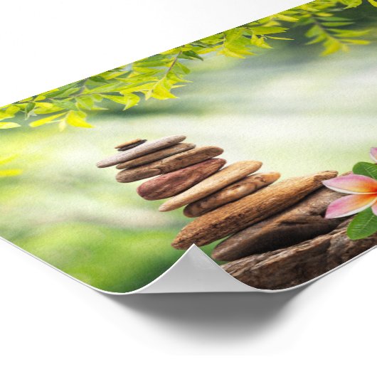 Psycholoog Therapist Zen Stones, Landschap Poster (Hoek)