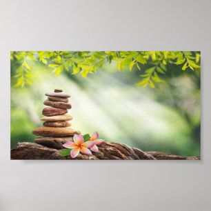 Psycholoog Therapist Zen Stones, Landschap Poster