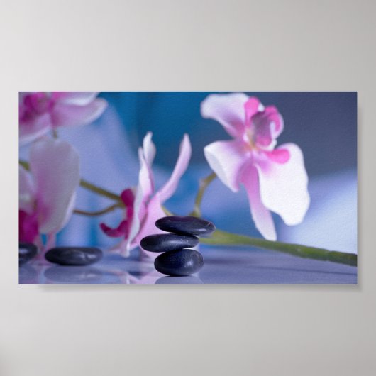 Psycholoog Therapist Zen Stones, Orchid Poster (Voorkant)