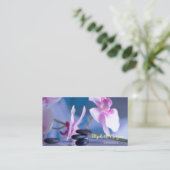Psycholoog Therapist Zen, Stones, Orchid Visitekaartje (Staand voorkant)