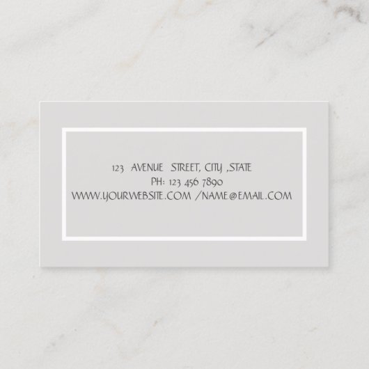 Psycholoog Therapist Zen, Stones, Orchid Visitekaartje (Achterkant)