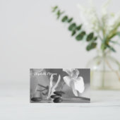 Psycholoog Therapist Zen, Stones, Orchid Visitekaartje (Staand voorkant)