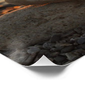 psycholoog Therapist Zen Stones, Sunset, Beach Perfect Poster (Hoek)