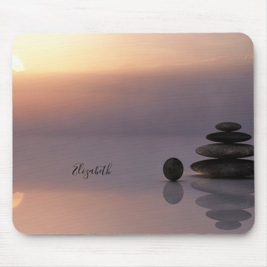 Psycholoog Therapist Zen Stones, Sunset Muismat (Voorkant)