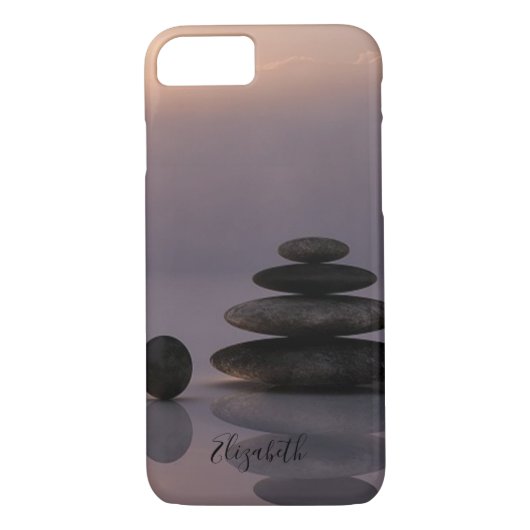 psycholoog Therapist Zen Stones, Sunset, Yoga Case-Mate iPhone Case (Achterkant)