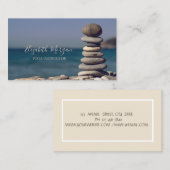 Psycholoog Therapist Zen Stones,Yoga Instructor Visitekaartje (Voorkant / Achterkant)