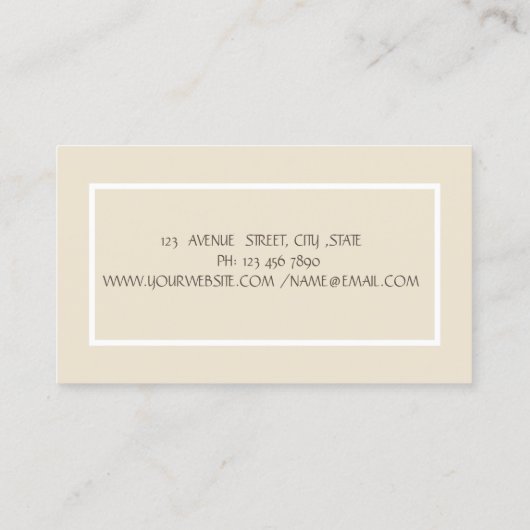 Psycholoog Therapist Zen,Stones,Yoga Instructor Visitekaartje (Achterkant)