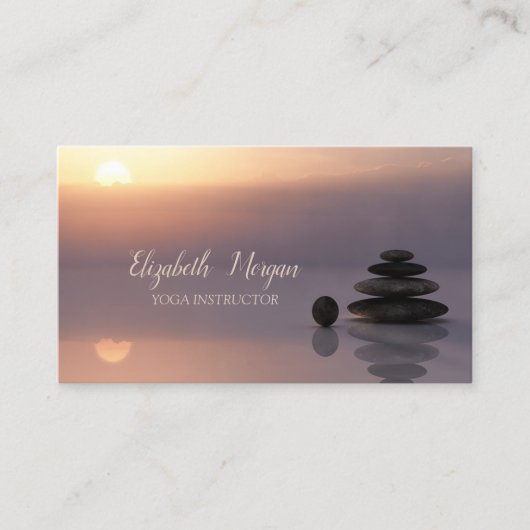 Psycholoog Therapist Zen, Sunset Visitekaartje (Voorkant)