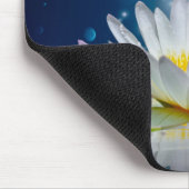 Psycholoog Therapist Zen, White Lotus Flower Blue Muismat (Hoek)