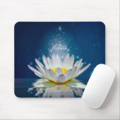 Psycholoog Therapist Zen, White Lotus Flower Blue Muismat (Met muis)