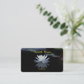 Psycholoog Therapist Zen, White Lotus Flower Visitekaartje (Staand voorkant)