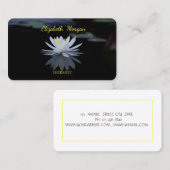 Psycholoog Therapist Zen, White Lotus Flower Visitekaartje (Voorkant / Achterkant)