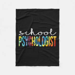 Psycholoog Tie Dye Appreciation Day Back to School Fleece Deken