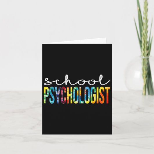 Psycholoog Tie Dye Appreciation Day Back to School Kaart (Voorkant)